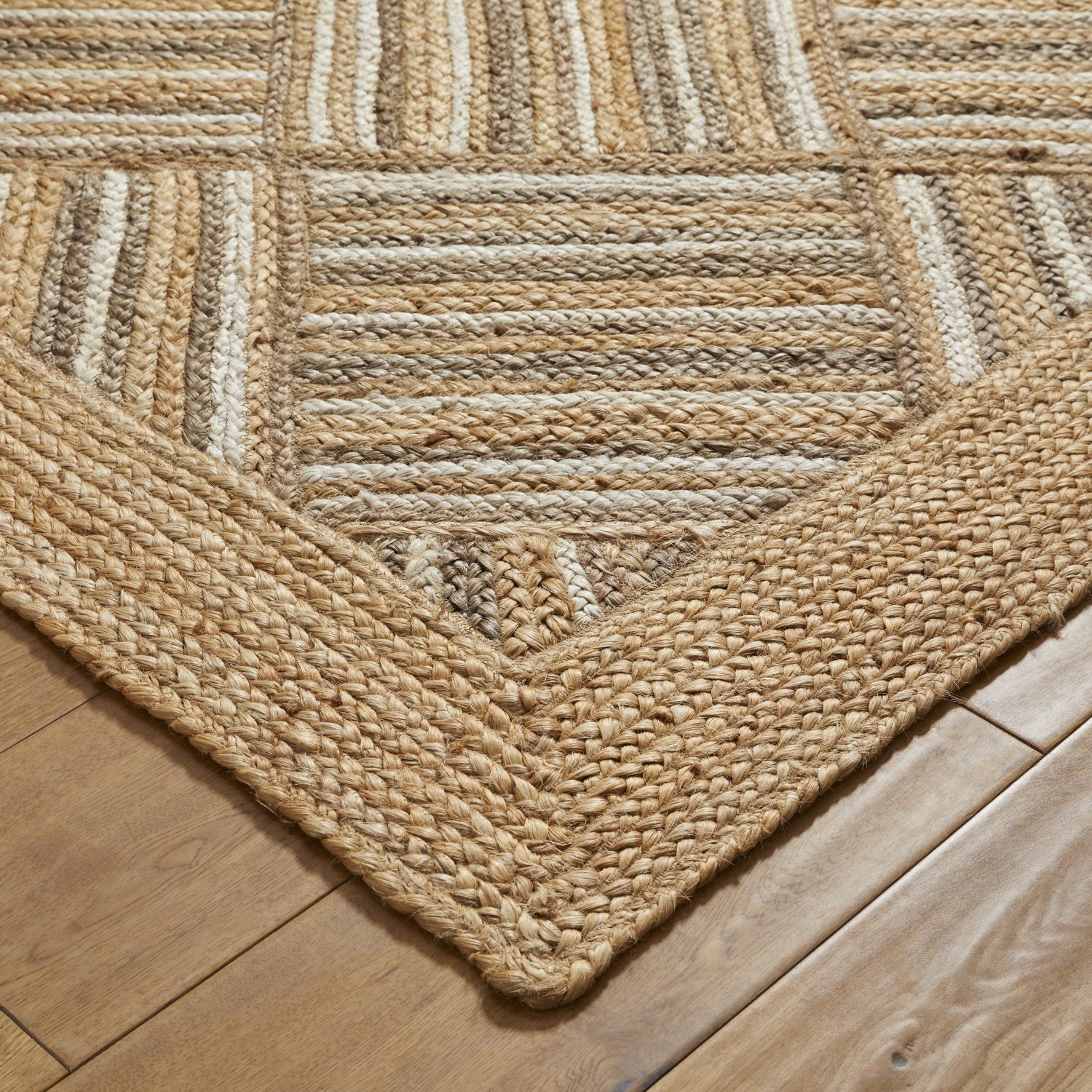 Naturals Jute Flatweave Runner - Squares