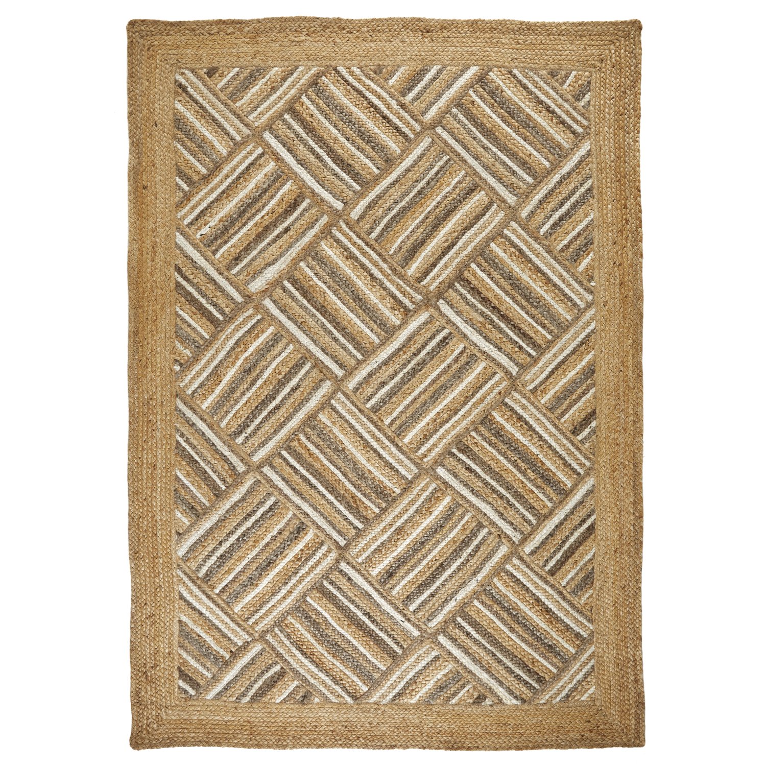 Naturals Jute Flatweave Rug - Squares Naturals Jute Flatweave Rug - Squares