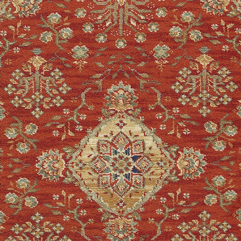 Renaissance Patterned Wool Carpet - Amber Kashan