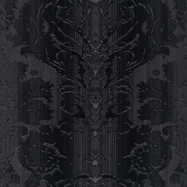 Timorous Beasties Patterned Wool Carpet - Jet Damask