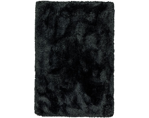 Plush Ultimate Shaggy Silk Rug - Black