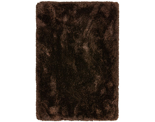 Plush Ultimate Shaggy Silk Rug - Dark Chocolate