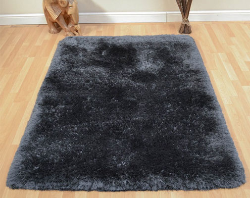 Plush Ultimate Shaggy Silk Rug - Slate