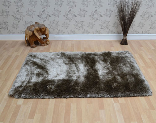 Plush Ultimate Shaggy Silk Rug - Taupe