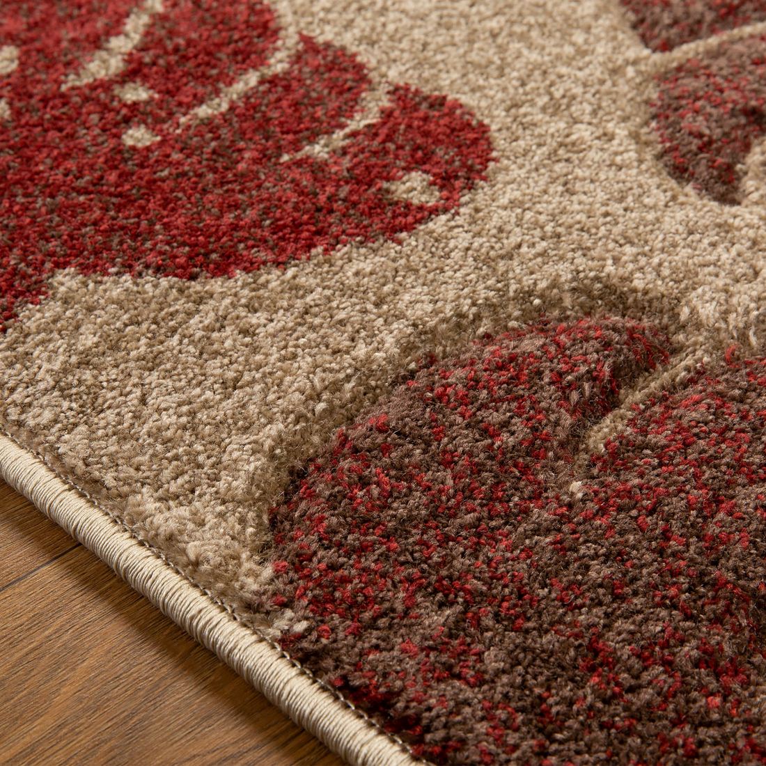 Portland Floral Rug - 7155Q Brown Red Beige