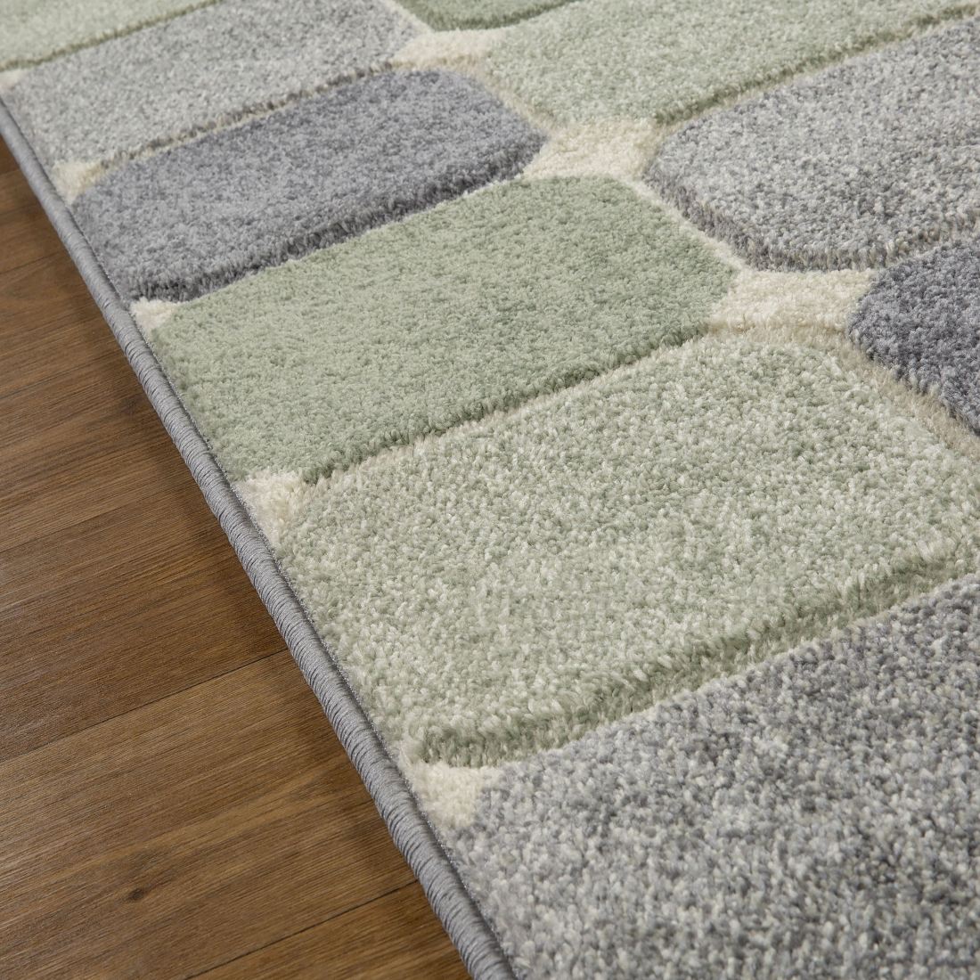 Portland Geometric Runner - 172G Grey Mint Cream Portland Geometric Runner - 172G Grey Mint Cream
