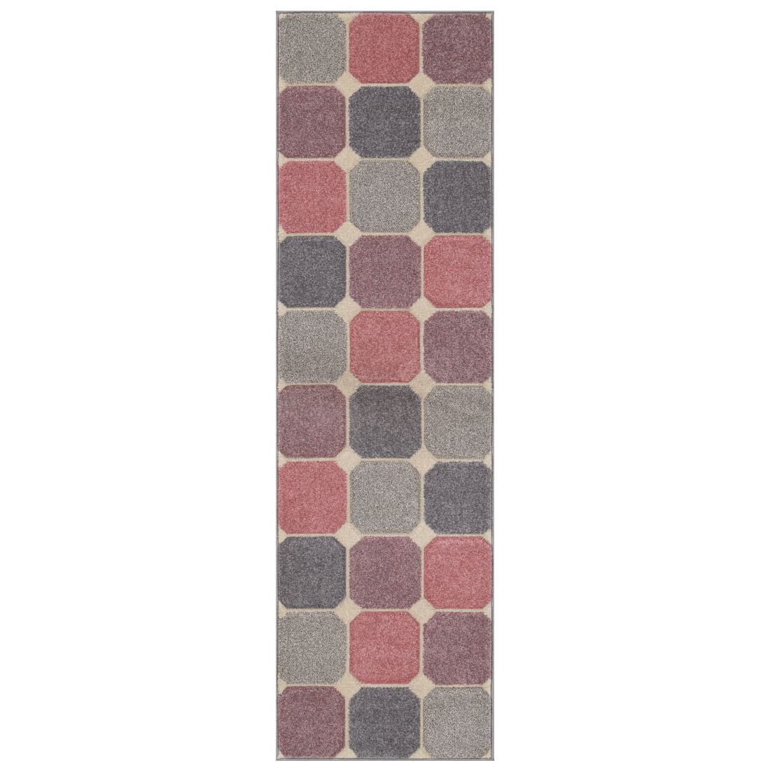 Portland Geometric Rug - 172P Grey Pink Cream Portland Geometric Rug - 172P Grey Pink Cream