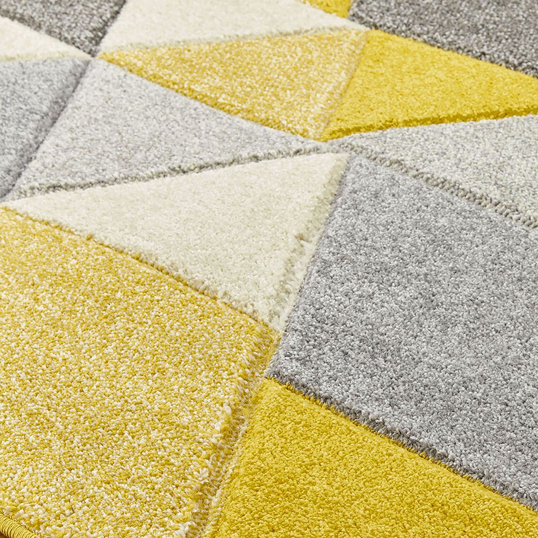 Portland Geometric Runner - 670j Grey Yellow Cream