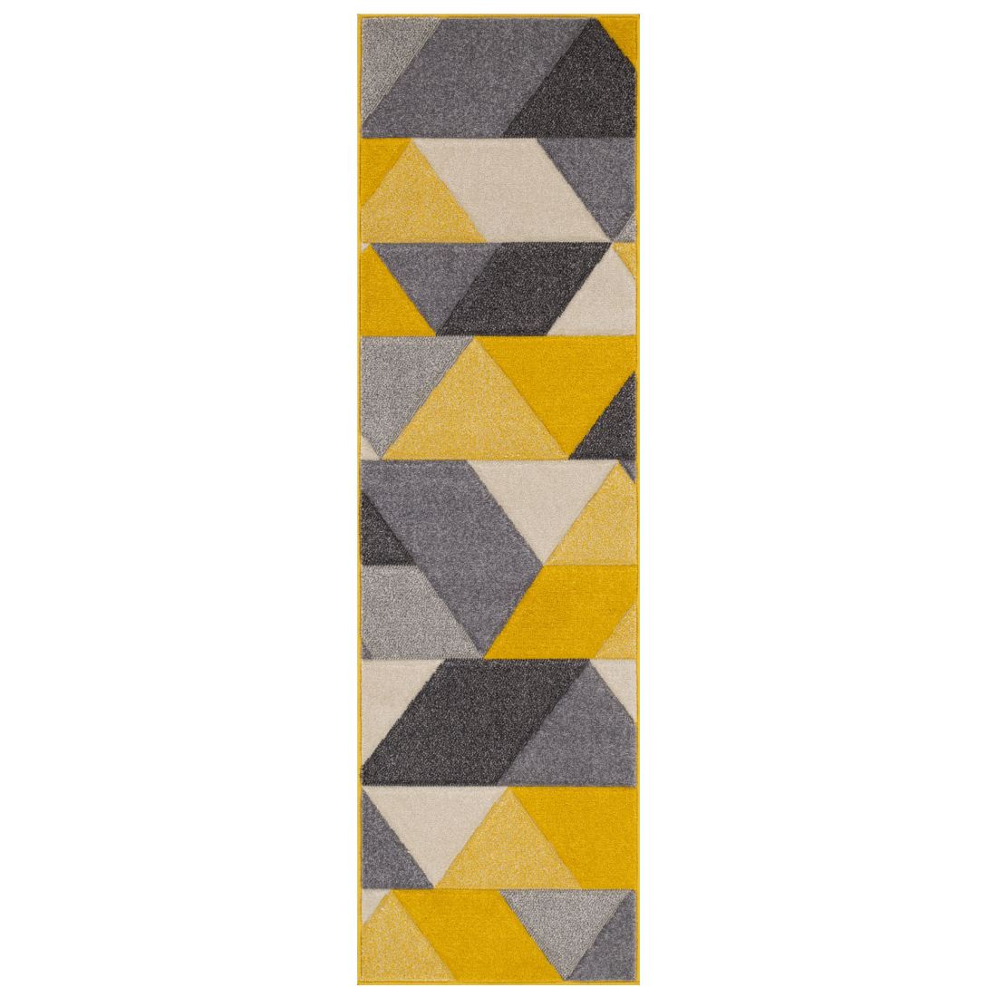 Portland Geometric Runner - 670j Grey Yellow Cream Portland Geometric Runner - 670j Grey Yellow Cream
