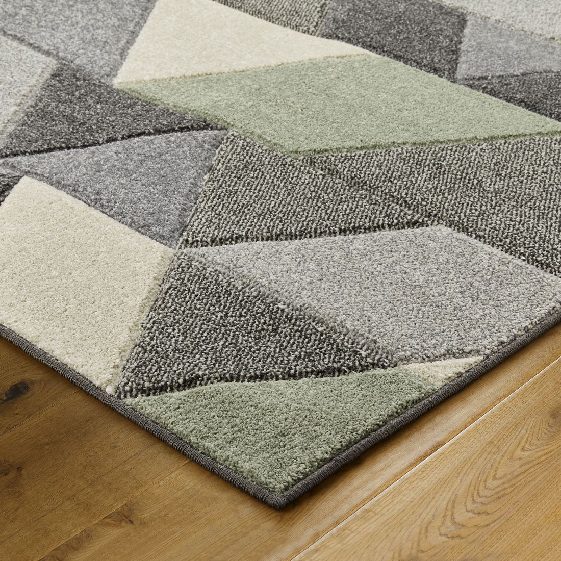 Portland Geometric Runner - 670V Grey Mint Cream
