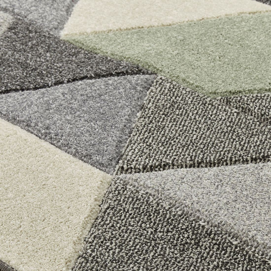 Portland Geometric Runner - 670V Grey Mint Cream