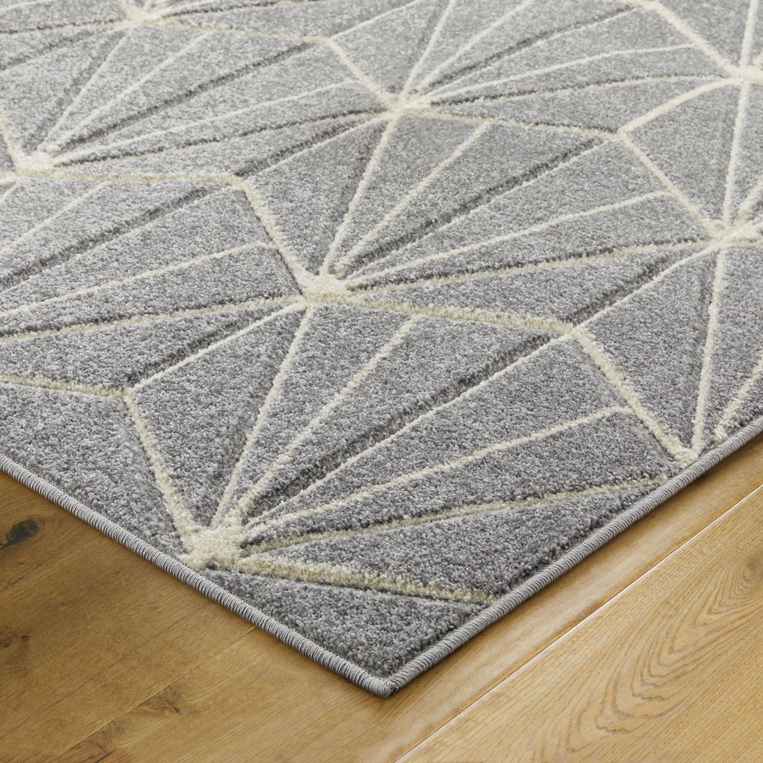 Portland Geometric Rug - 750N Grey