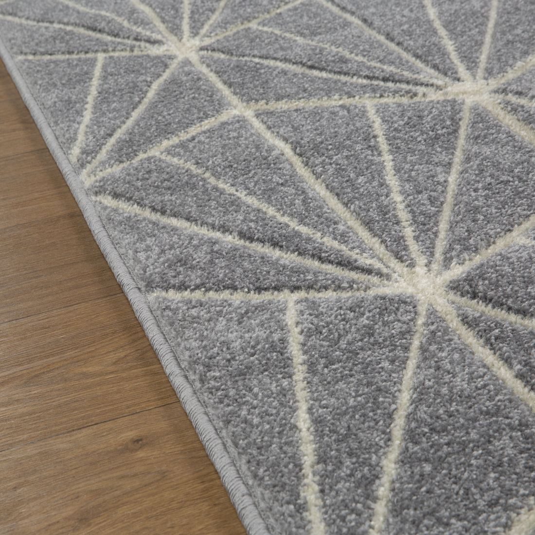 Portland Geometric Rug - 750N Grey