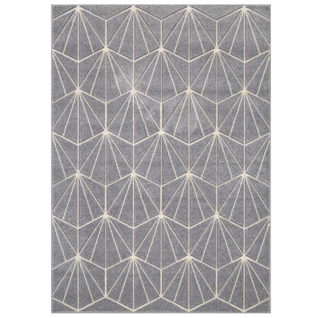 Portland Geometric Rug - 750N Grey