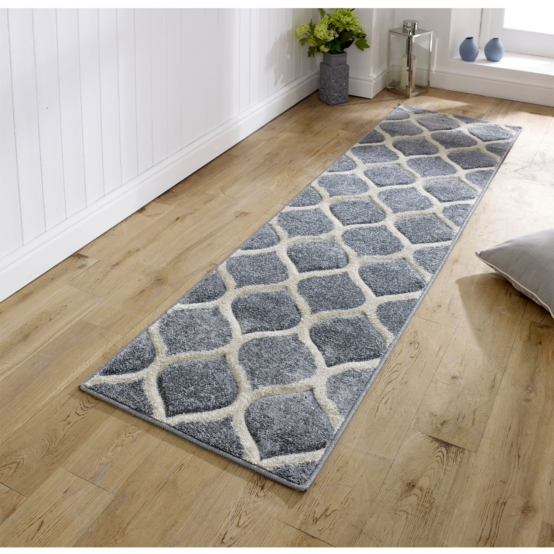 Portland Trellis Rug - 1095 Grey