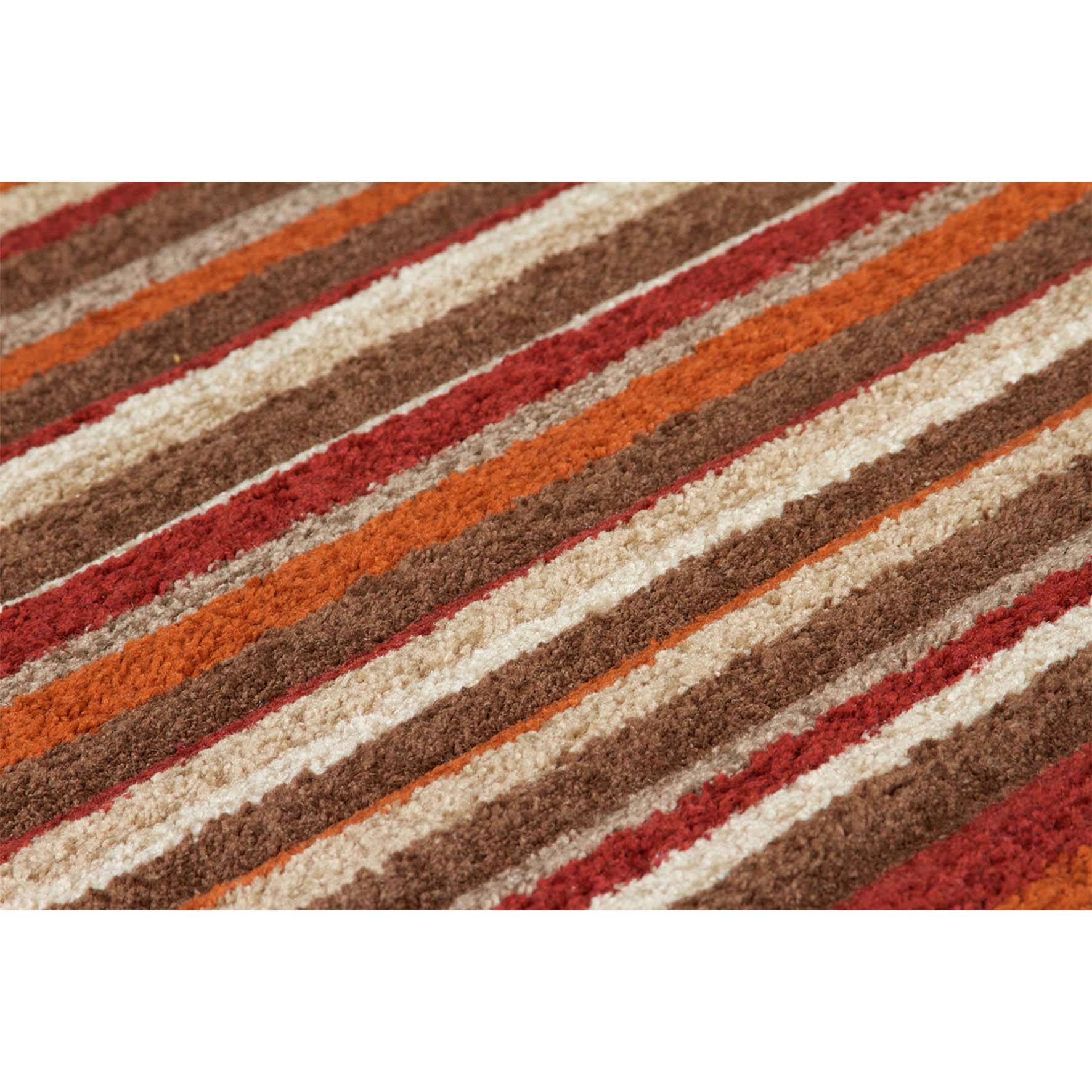 Portland Striped Rug - 2525N Orange Multi