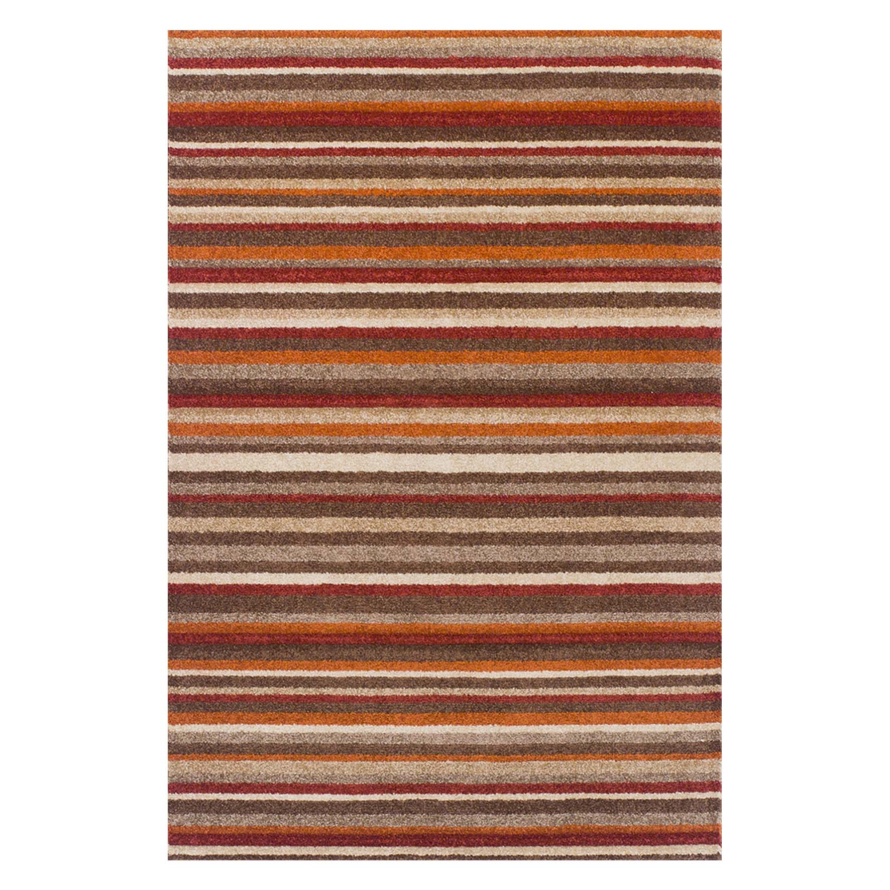 Portland Striped Rug - 2525N Orange Multi