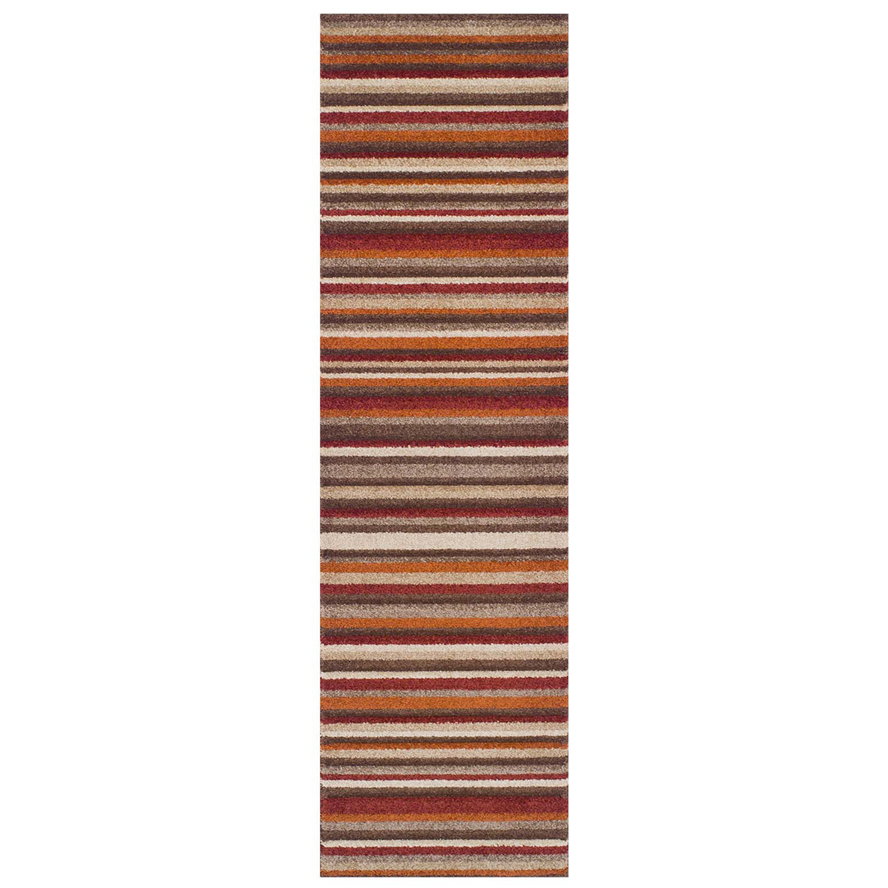 Portland Striped Rug - 2525N Orange Multi