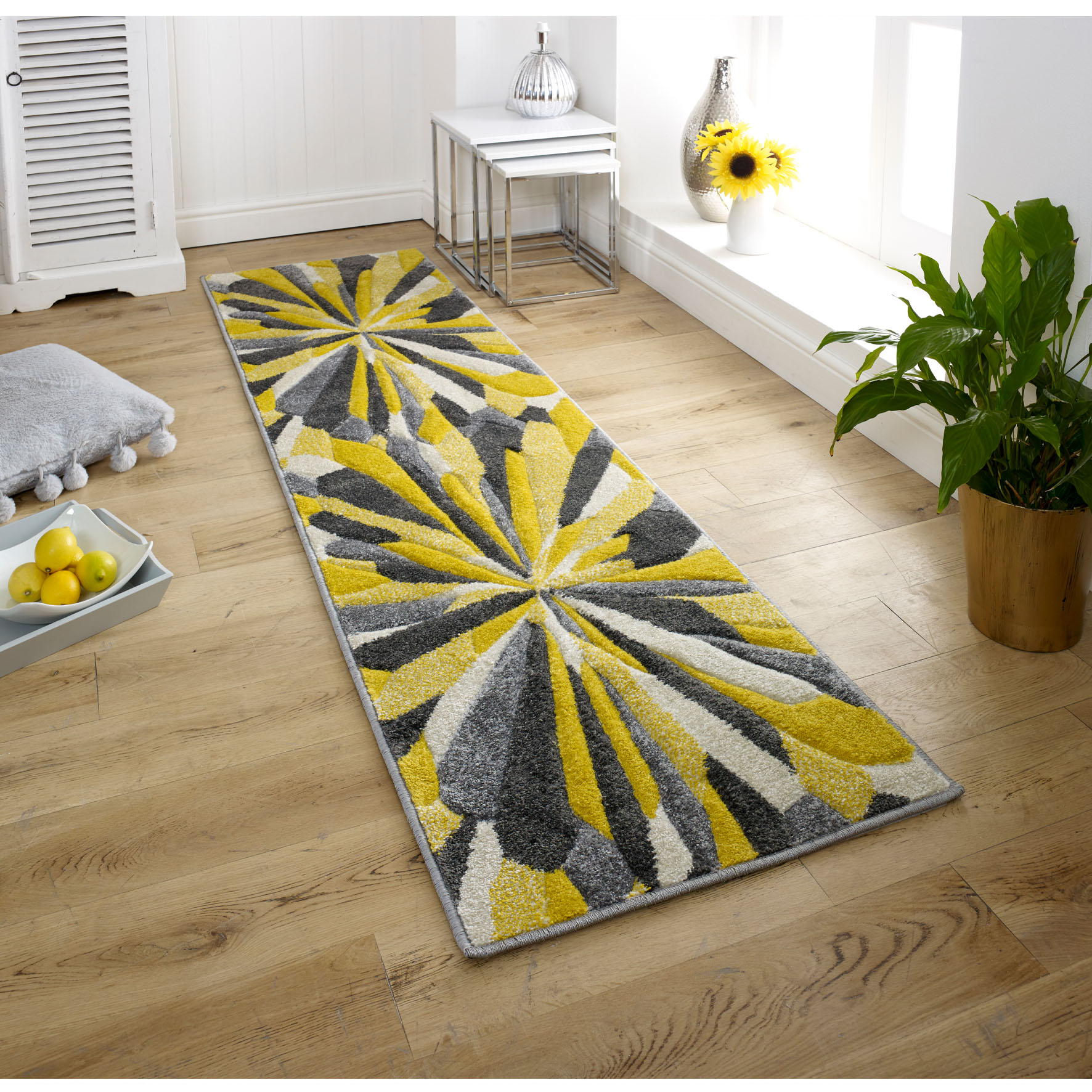 Portland Abstract Rug - 3337A Yellow Grey Cream Portland Abstract Rug - 3337A Yellow Grey Cream