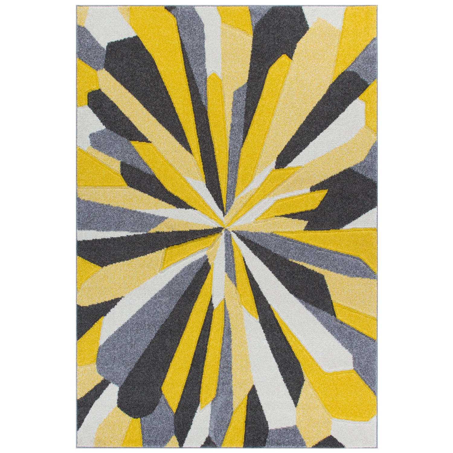 Portland Abstract Rug - 3337A Yellow Grey Cream