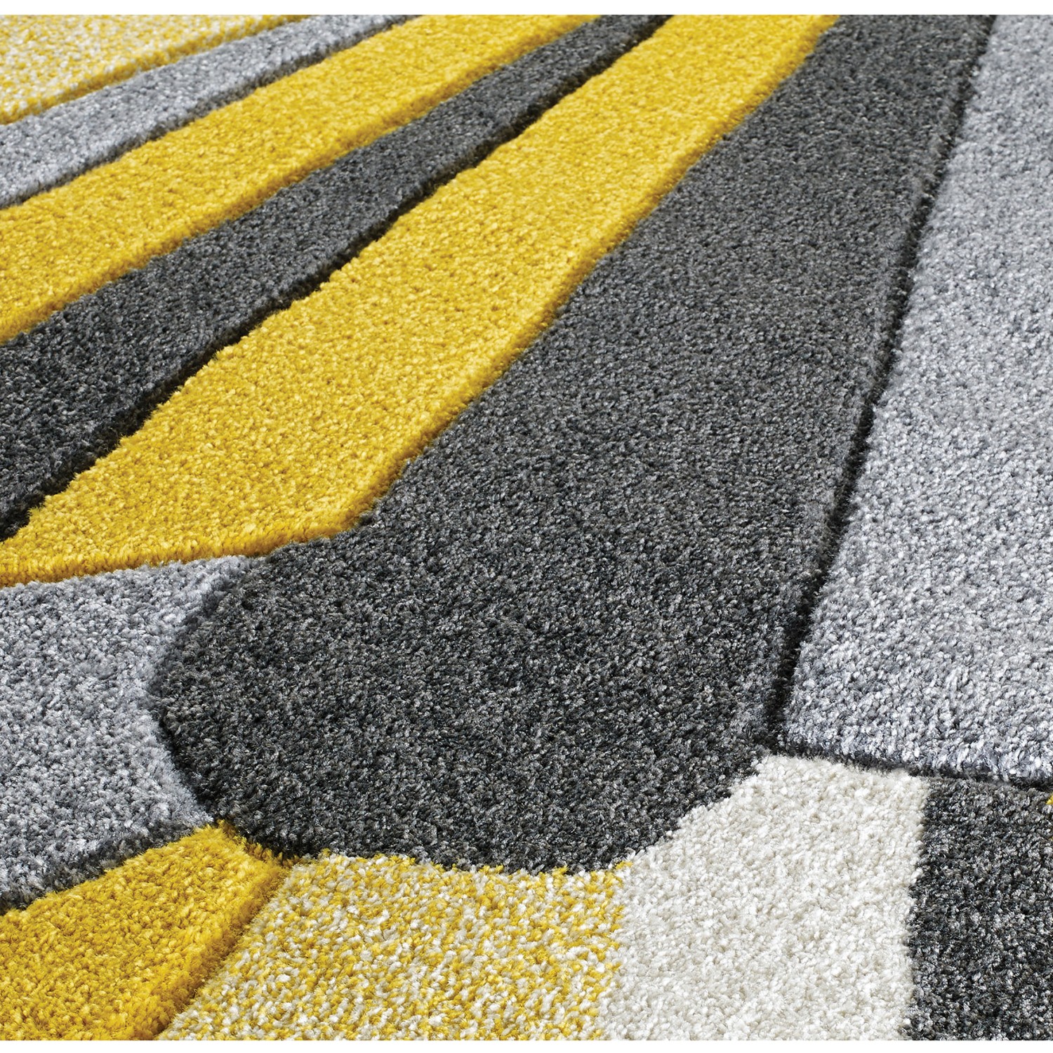 Portland Abstract Rug - 3337A Yellow Grey Cream Portland Abstract Rug - 3337A Yellow Grey Cream