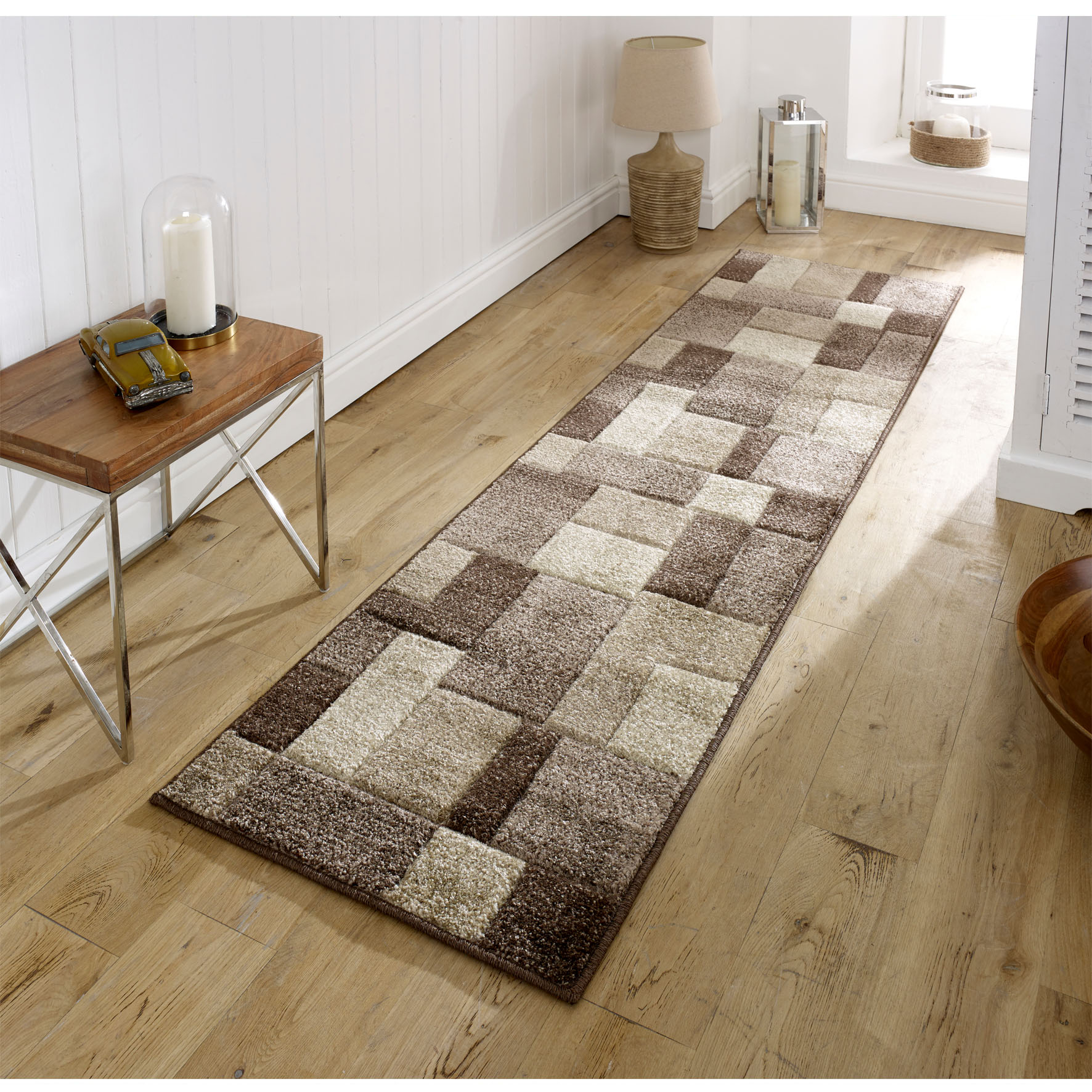 Portland Geometric Runner - 8425D Beige Cream Portland Geometric Runner - 8425D Beige Cream