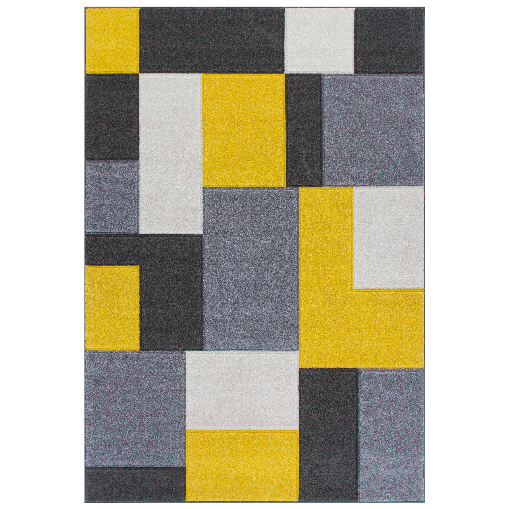 Portland Geometric Rug - 8425I Black Yellow Grey Portland Geometric Rug - 8425I Black Yellow Grey