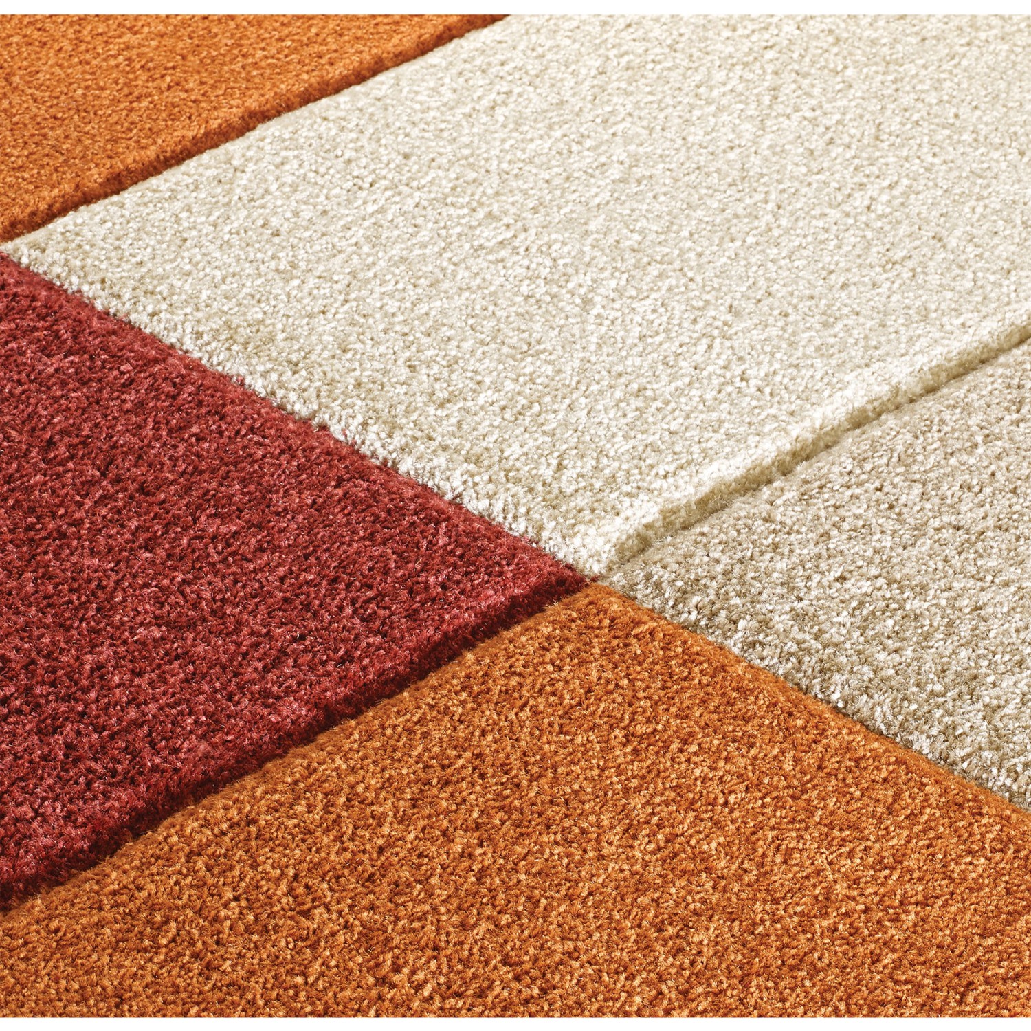 Portland Geometric Rug - 8425R Red Orange Cream