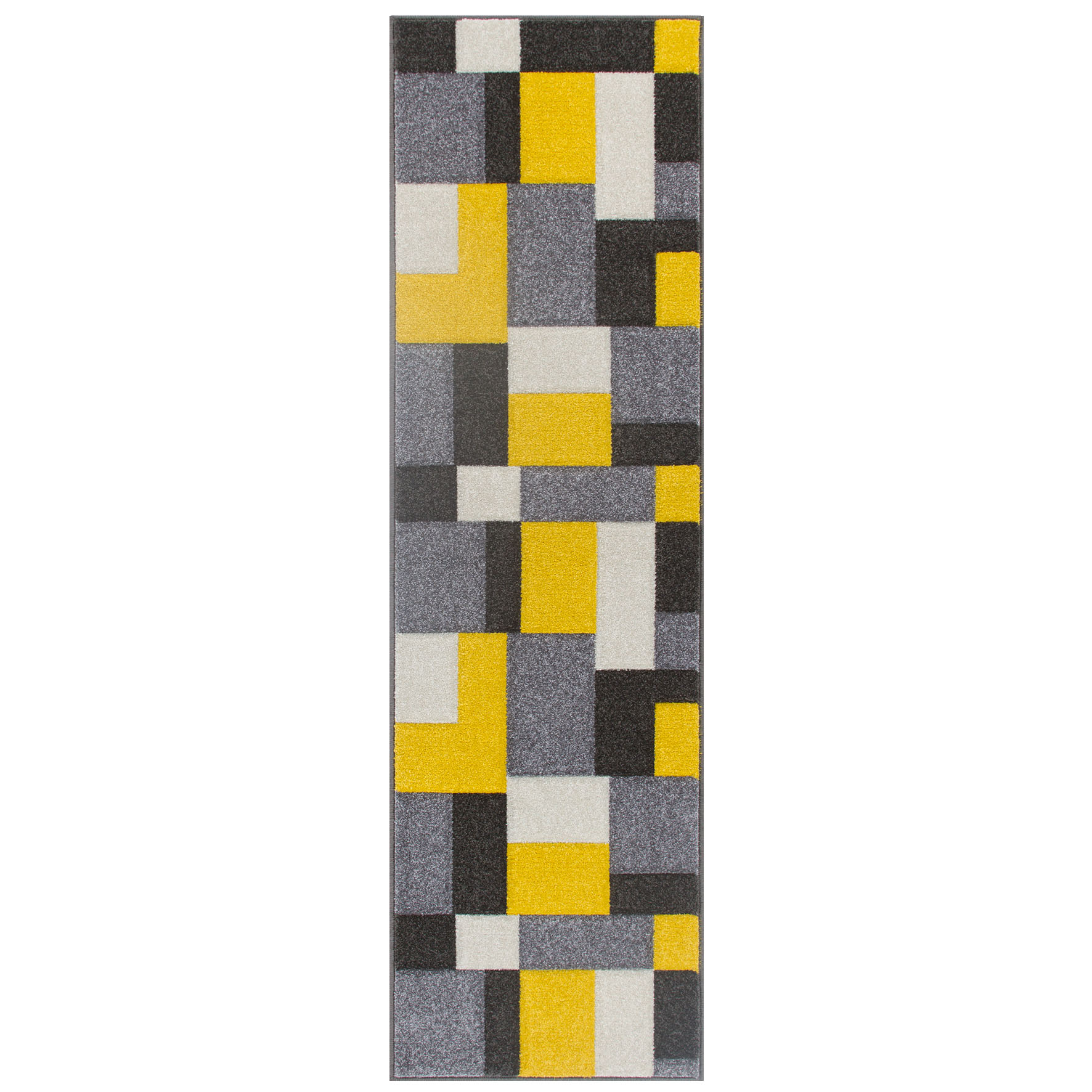 Portland Geometric Rug - 8425I Black Yellow Grey