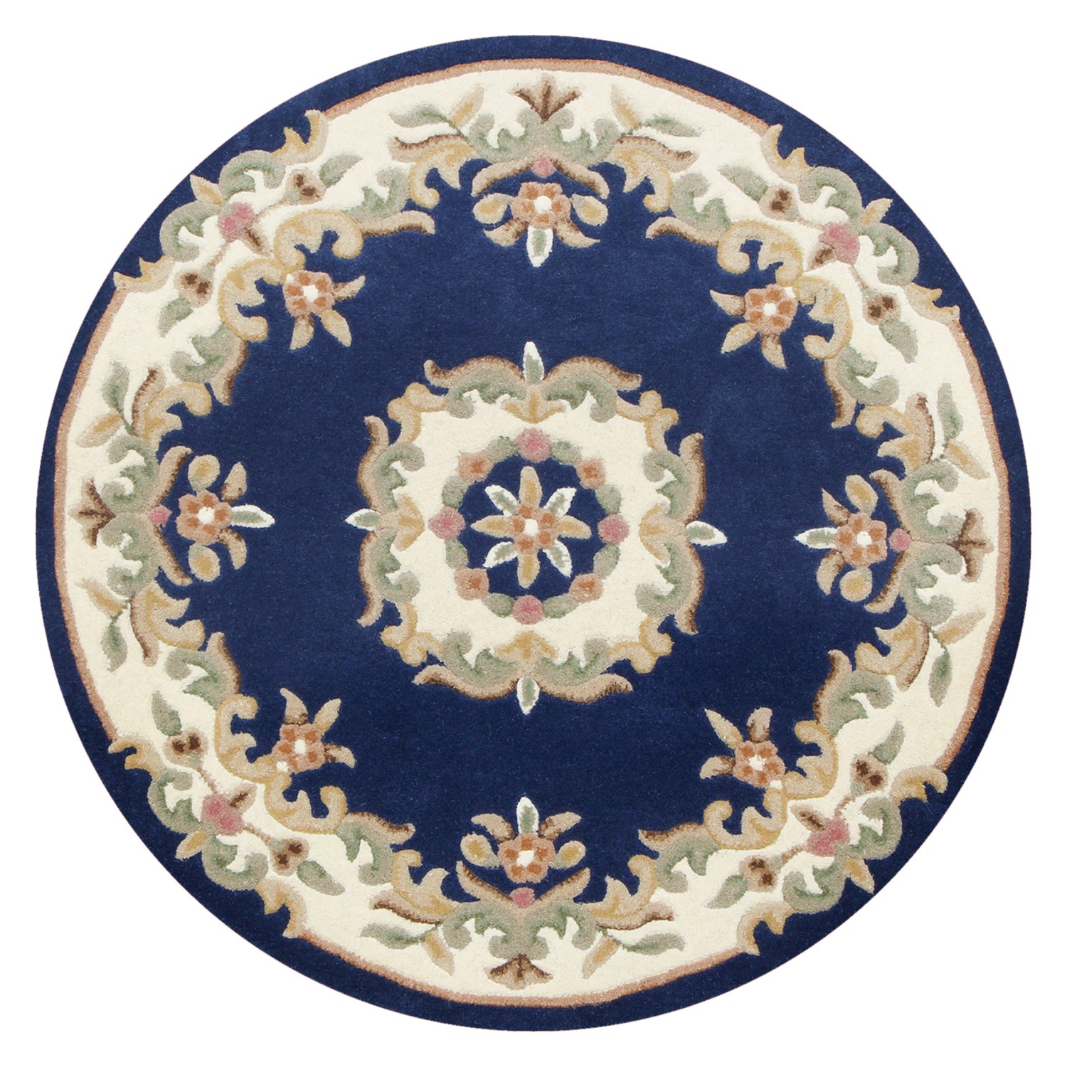 Royal Traditional Circle Rug - Blue Royal Traditional Circle Rug - Blue