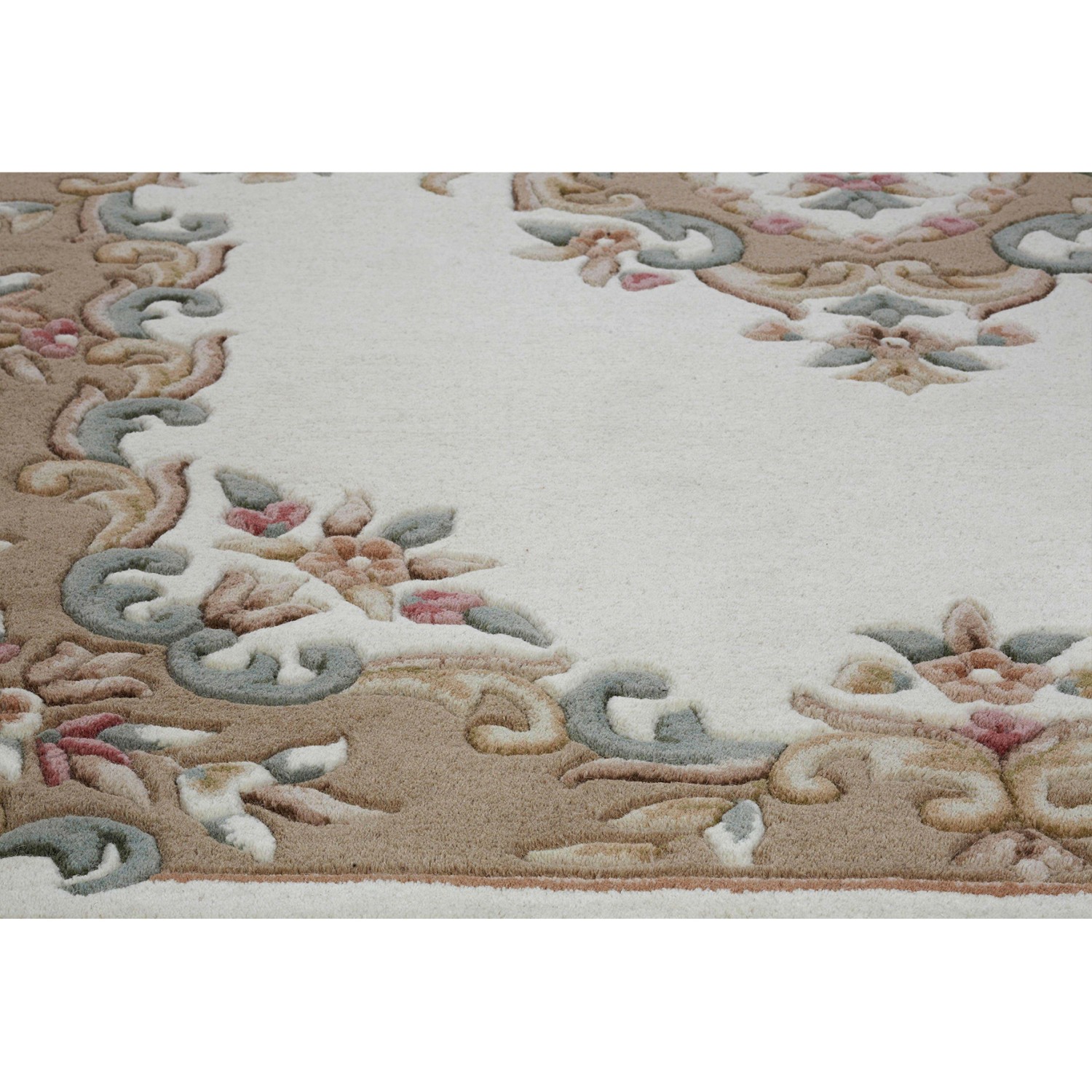 Royal Traditional Circle Rug - Cream Beige