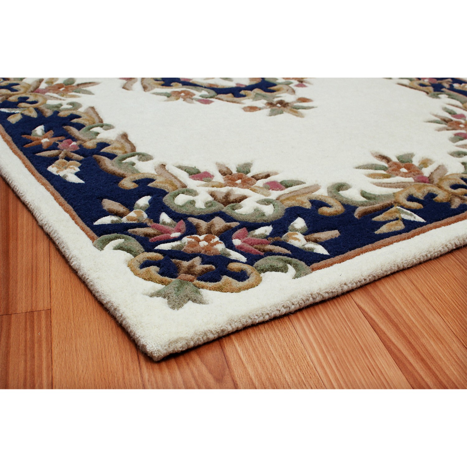 Royal Traditional Rug - Cream Blue