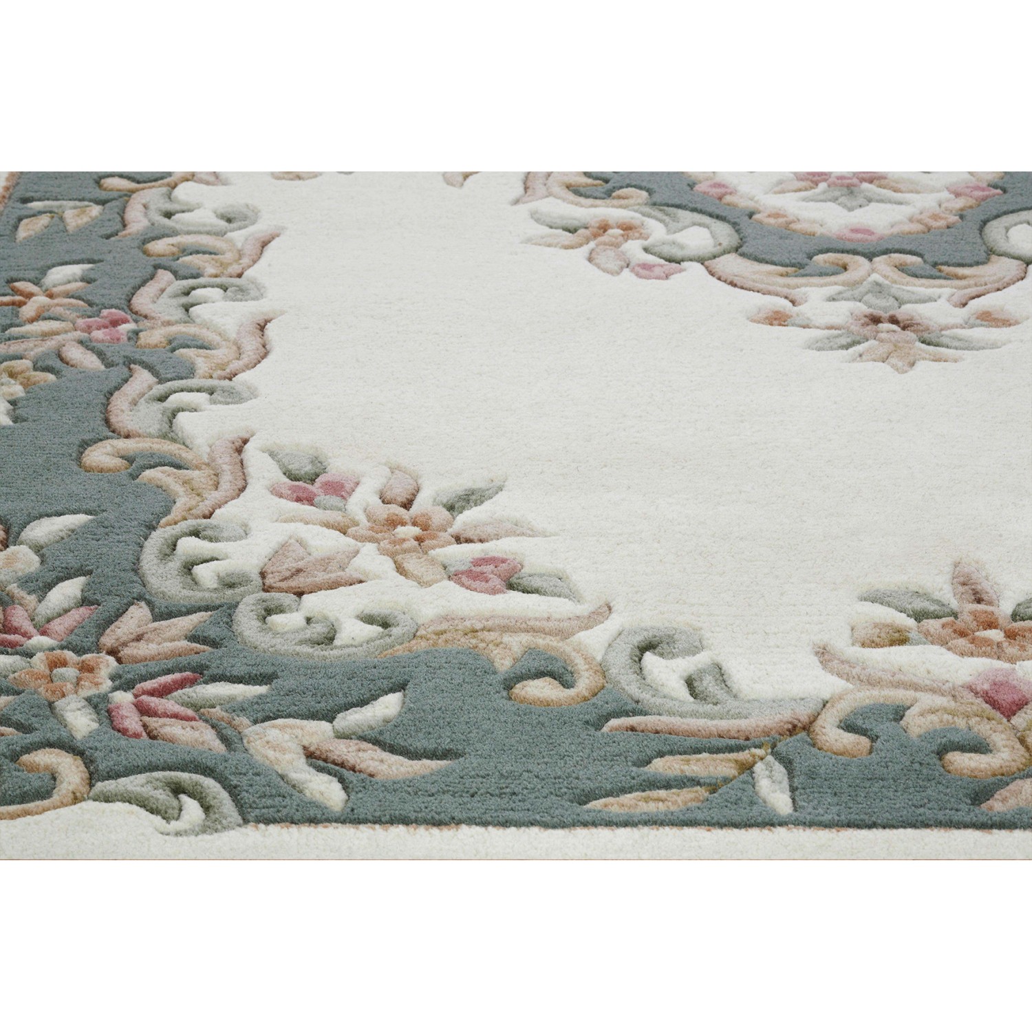 Royal Traditional Circle Rug - Cream Green Royal Traditional Circle Rug - Cream Green