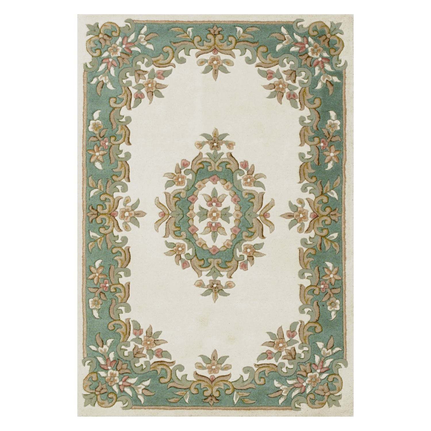 Royal Traditional Rug - Cream Green