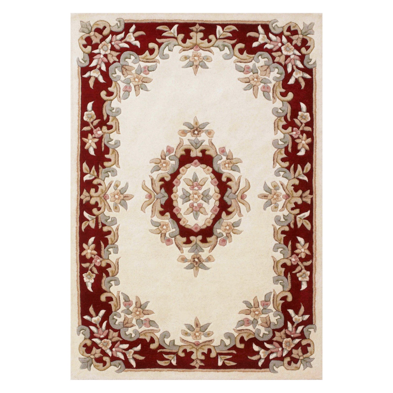 Royal Traditional Rug - Cream Red