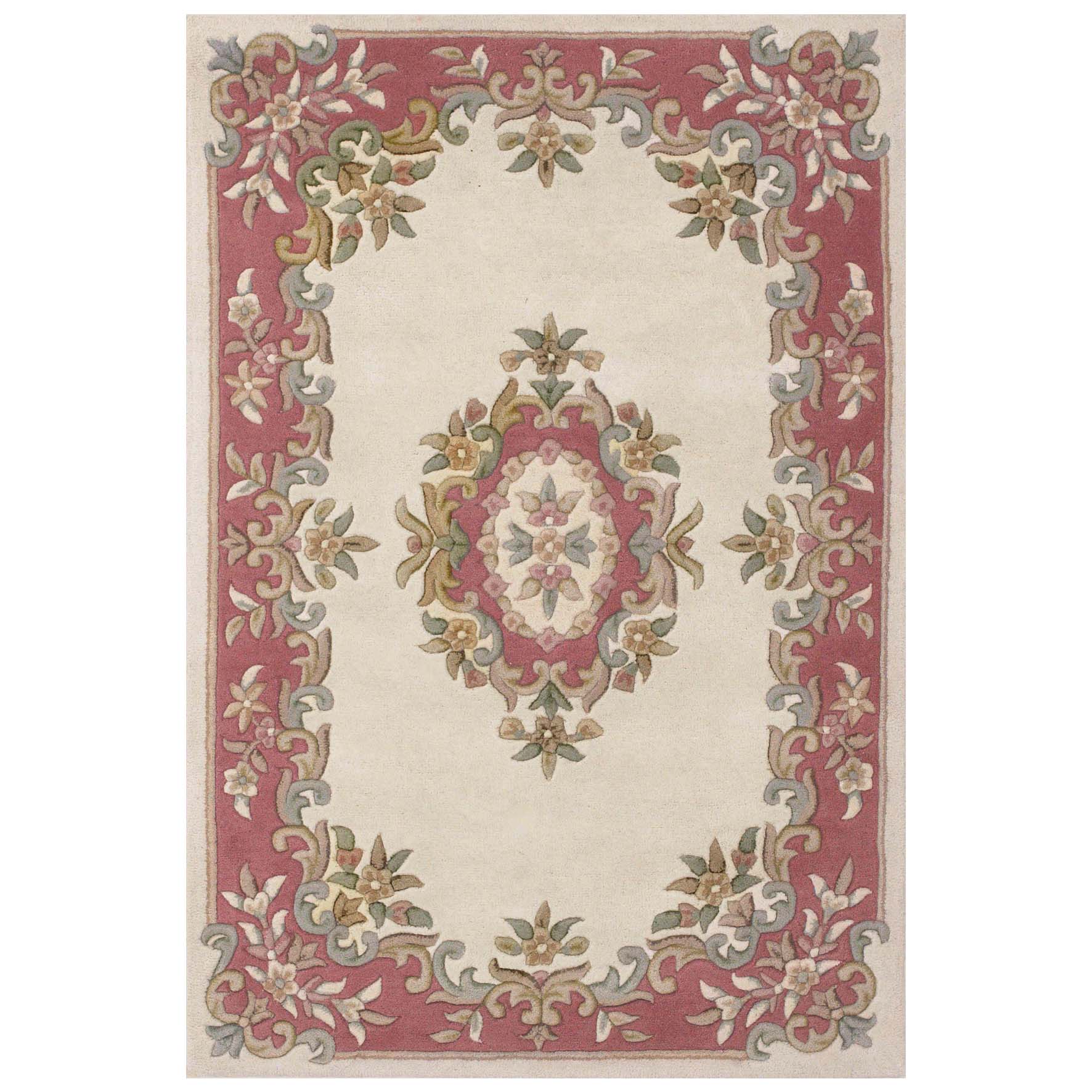 Royal Traditional Rug - Cream Rose