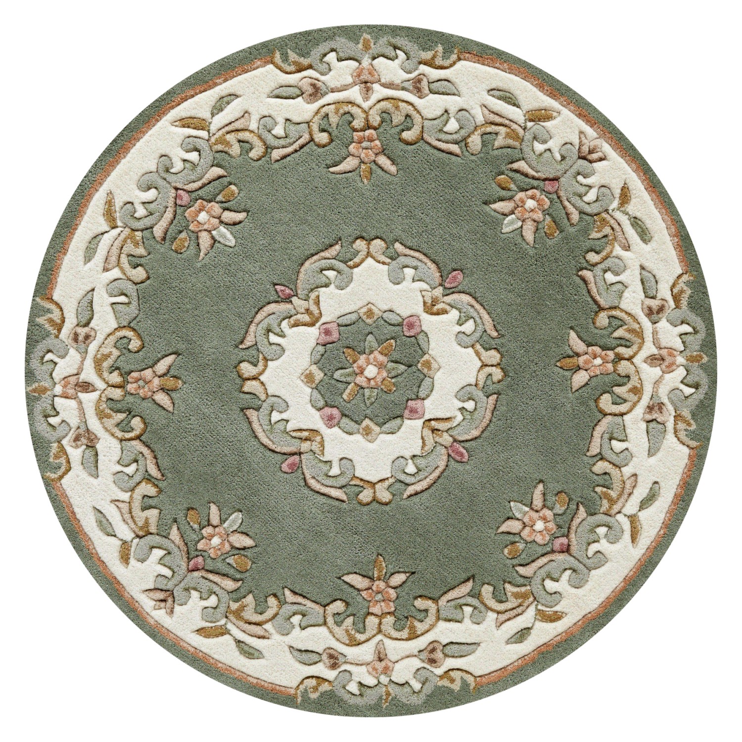 Royal Traditional Circle Rug - Green Royal Traditional Circle Rug - Green