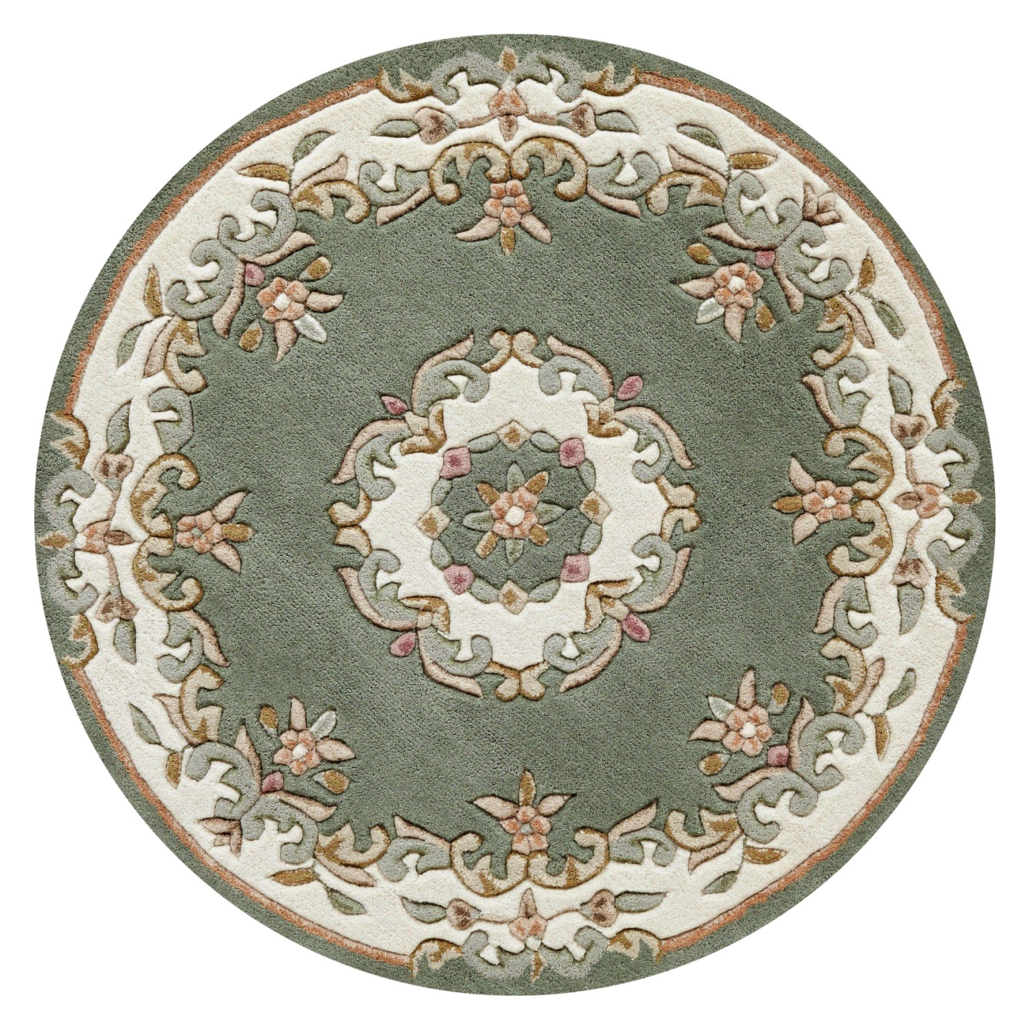 Royal Traditional Circle Rug - Green