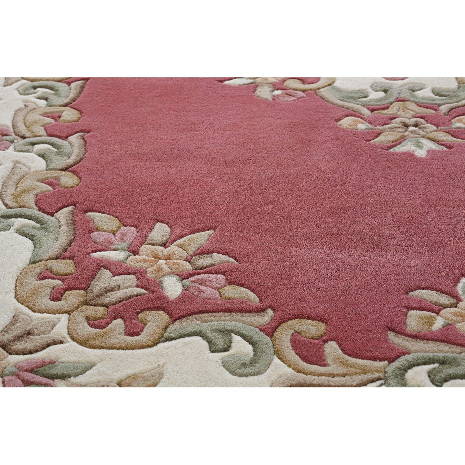 Royal Traditional Half Moon Rug - Rose