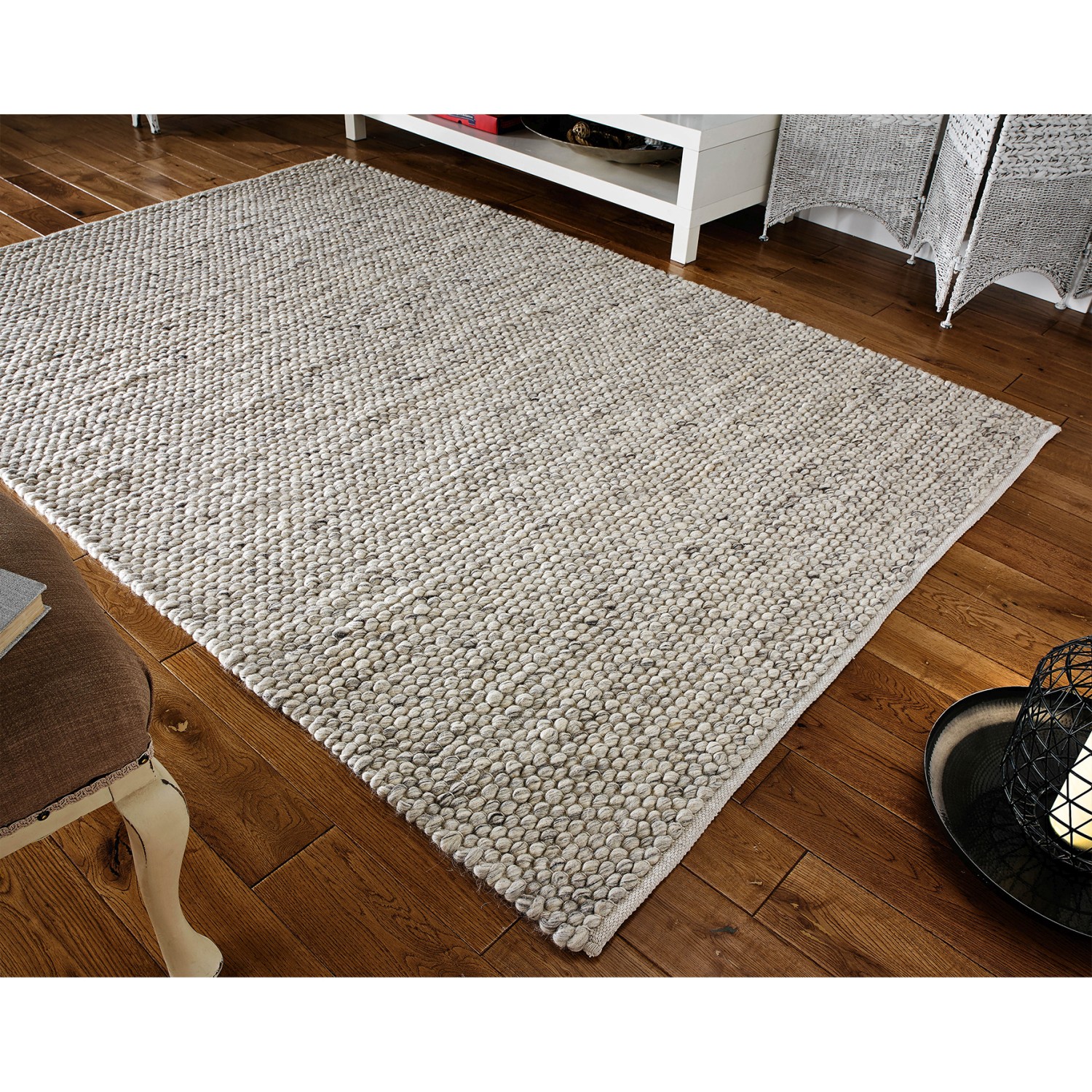 Savannah Chunky Wool Rug - Grey