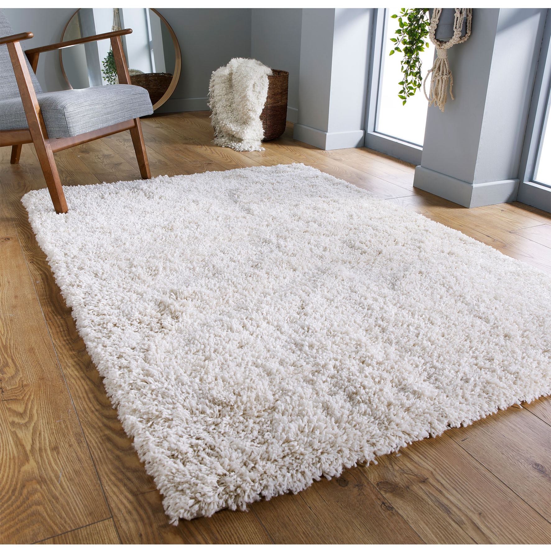 Serene Shaggy Rug - Cream