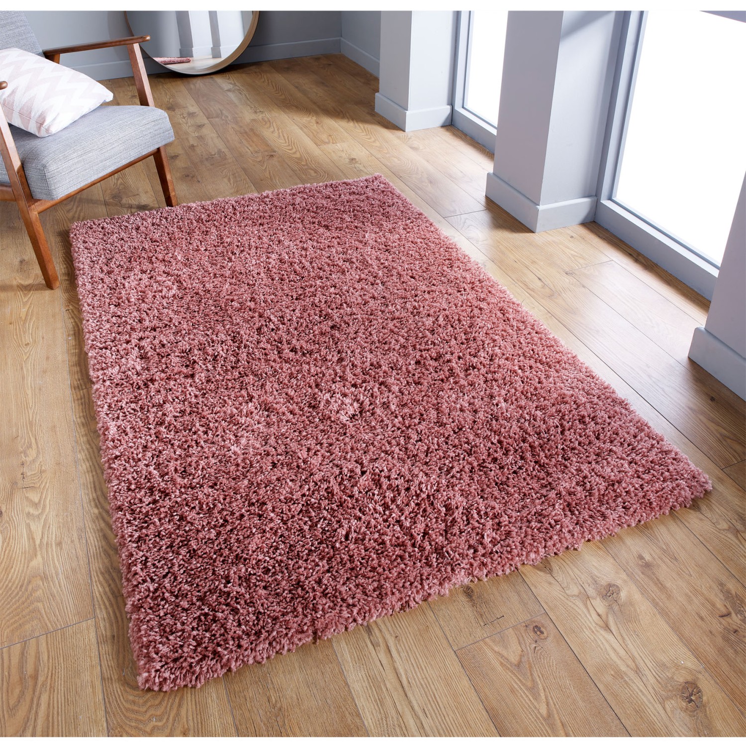 Serene Shaggy Rug - Pink