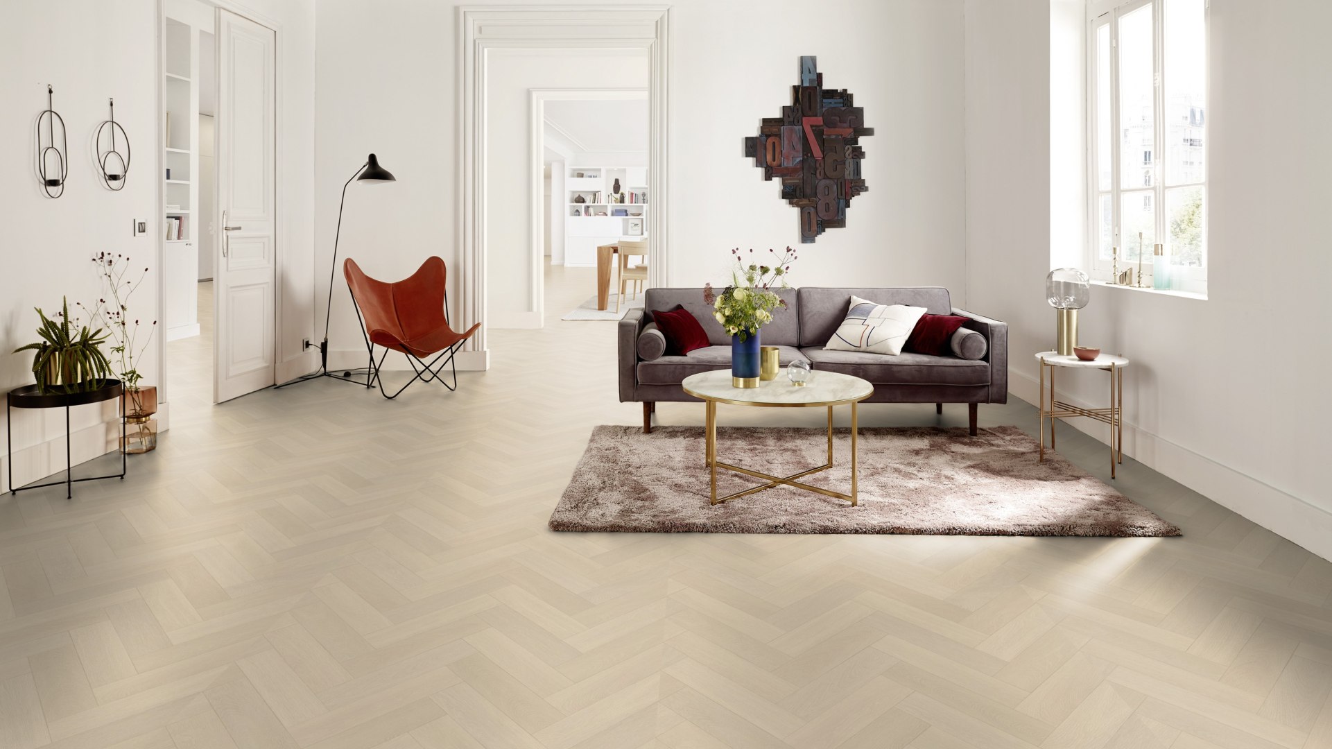 Goliath Vinyl - Ancares Herringbone Beige Goliath Vinyl - Ancares Herringbone Beige