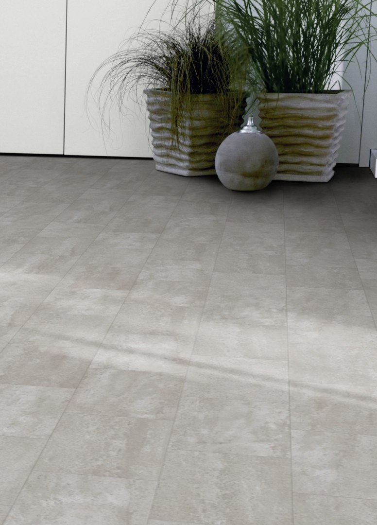 Elegance Tile Vinyl - Contemporary Stone Light Grey Elegance Tile Vinyl - Contemporary Stone Light Grey