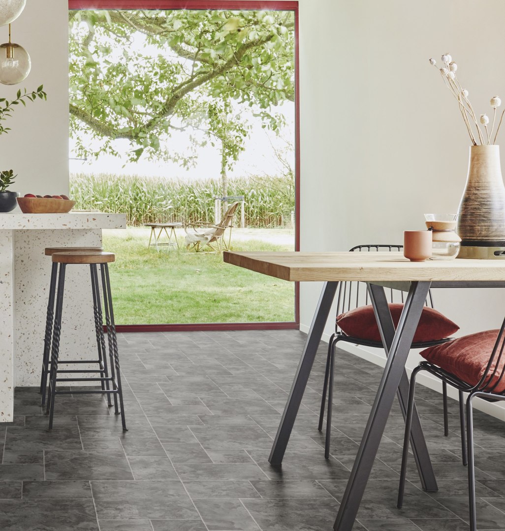 Texstar Vinyl - Rustic Slate Dark Black Texstar Vinyl - Rustic Slate Dark Black