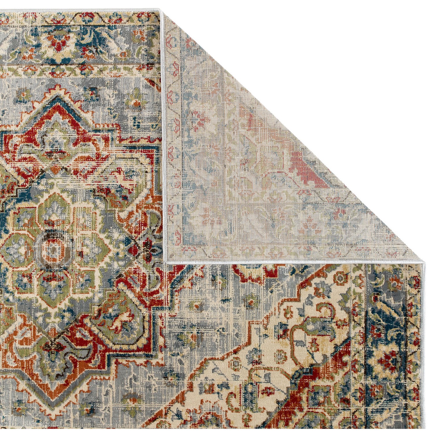 Valeria Traditional Runner - 1803X Blue Multi Valeria Traditional Runner - 1803X Blue Multi