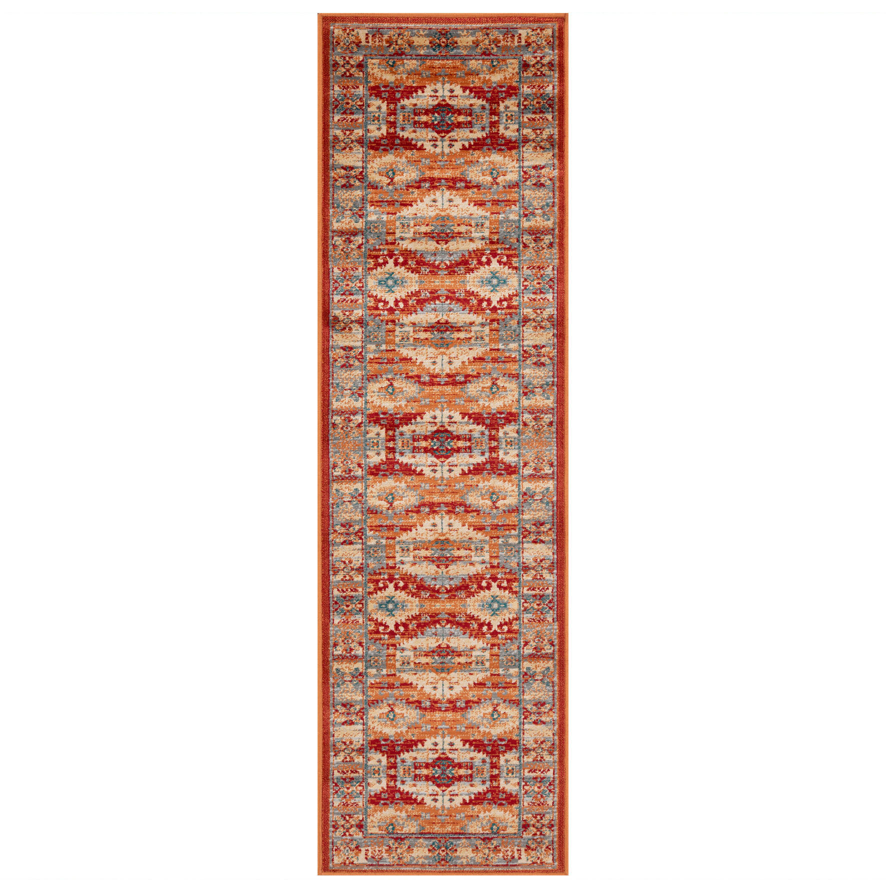 Valeria Traditional Runner - 8024R Red