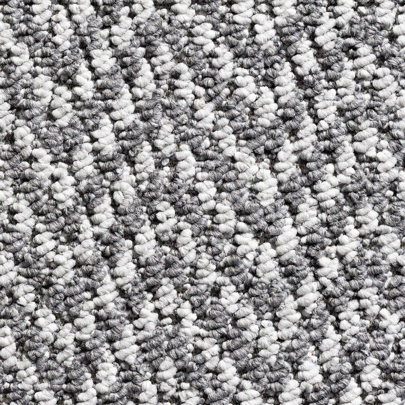 Aztec Herringbone Carpet - Silver 3121