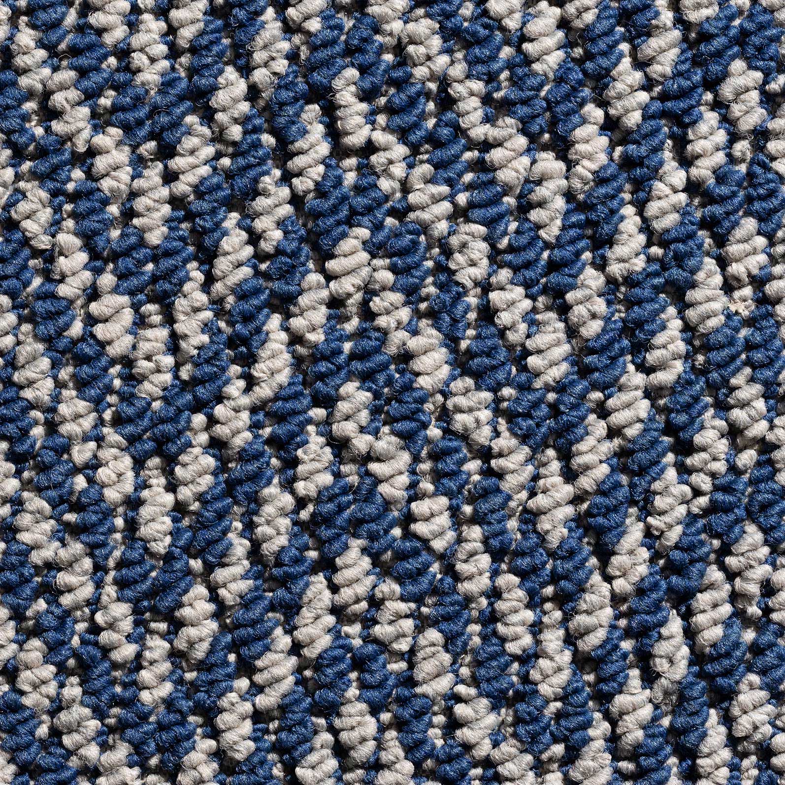 Aztec Herringbone Carpet - Blue 3137