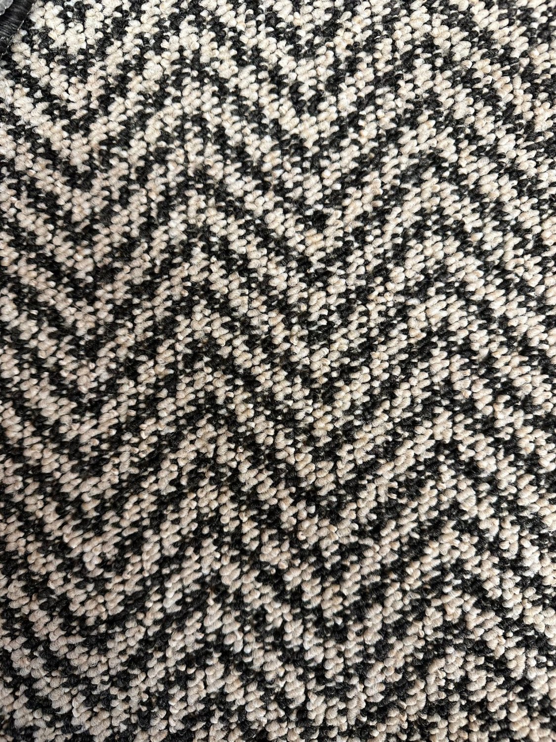 Chili Herringbone Carpet - 2028 Black White